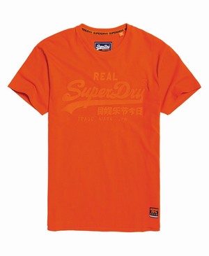 Superdry Vintage Logo Box Fit Applique Férfi Pólók Narancssárga | ZORHB7496